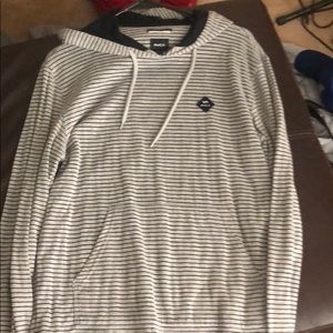 RVCA striped hooded sweathshirt